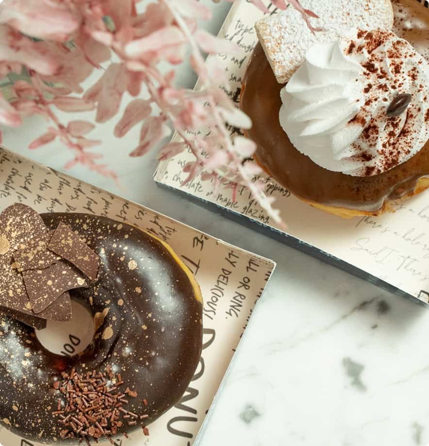 Chocolate covered donuts