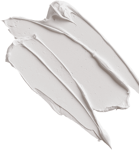 White brush stroke resembling fondant